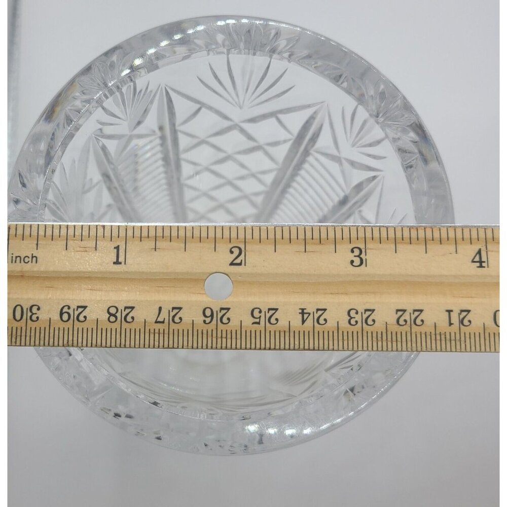WATERFORD Crystal Clear Cut Clare Pineapple & Diamond SKYSHELL Vase 8" Tall - Picture 6 of 7